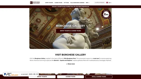 borghesegallery.com screenshot