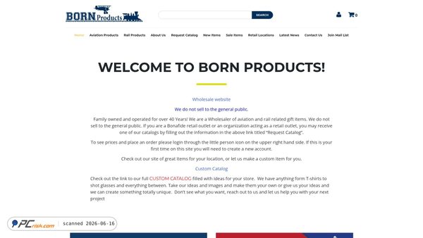 bornproducts.com screenshot