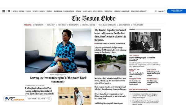 bostonglobe.com screenshot