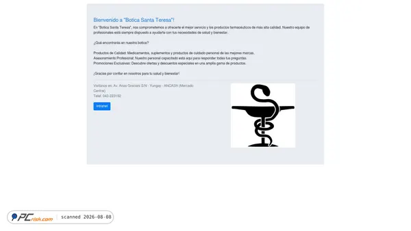 boticasantateresa.com screenshot