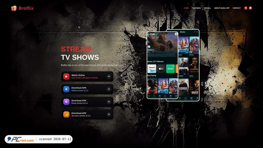 Screenshot of braflix.app