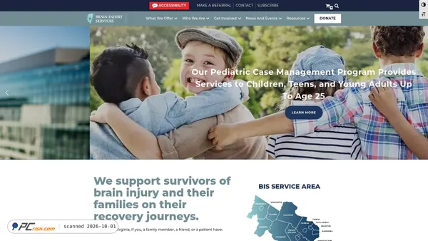 braininjurysvcs.org screenshot
