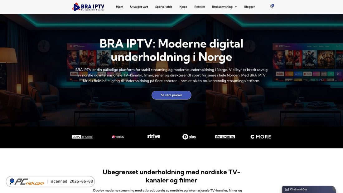 Screenshot of braiptv.me