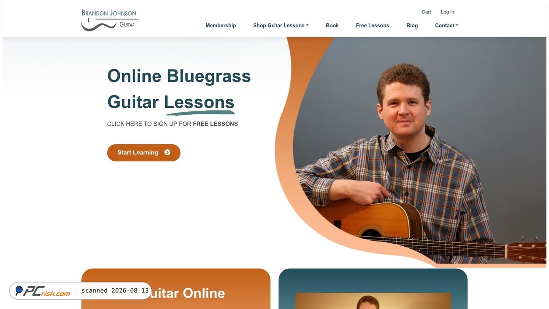 Screenshot di brandonjohnsonguitar.com