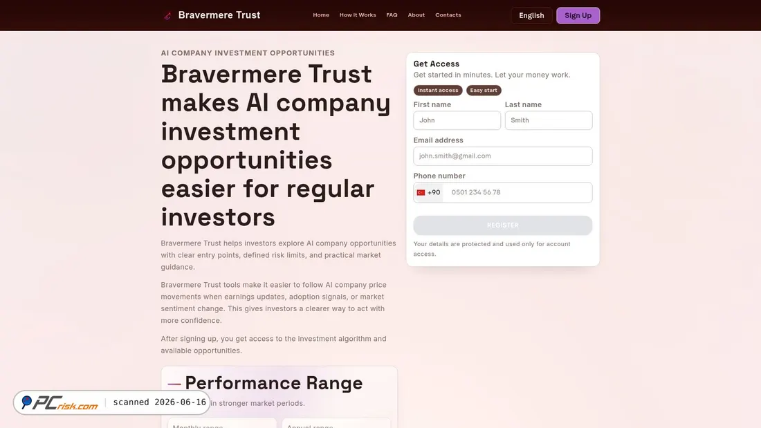 Screenshot of bravermere-trust.sbs