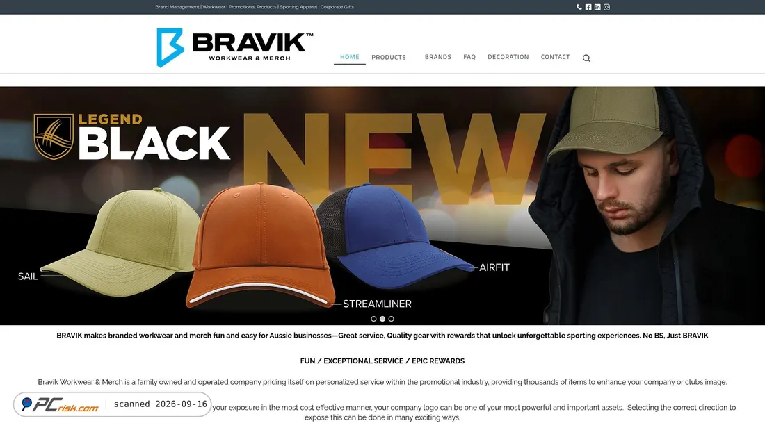 Zrzut ekranu bravik.com.au