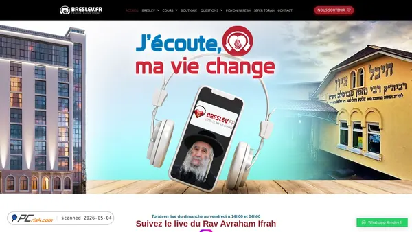 breslev.fr screenshot