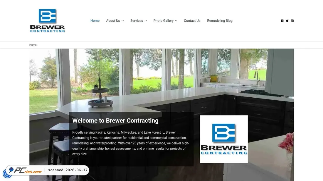 Screenshot of brewercontracting.com