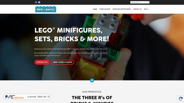 bricksandminifigs.com screenshot