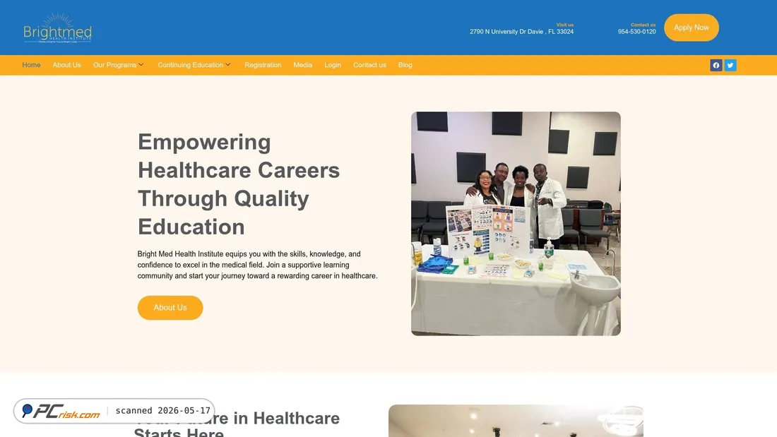 Screenshot of brightmedhealthinstitute.com