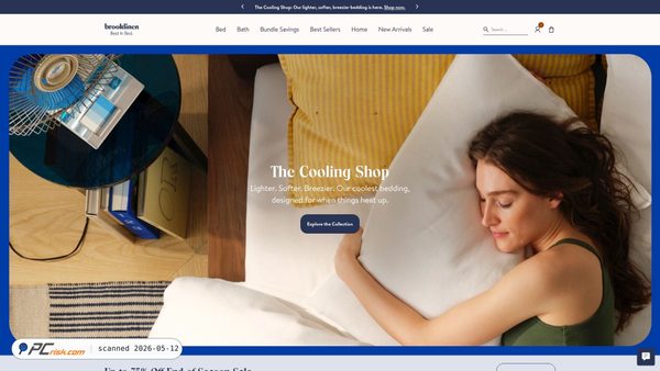 brooklinen.com screenshot
