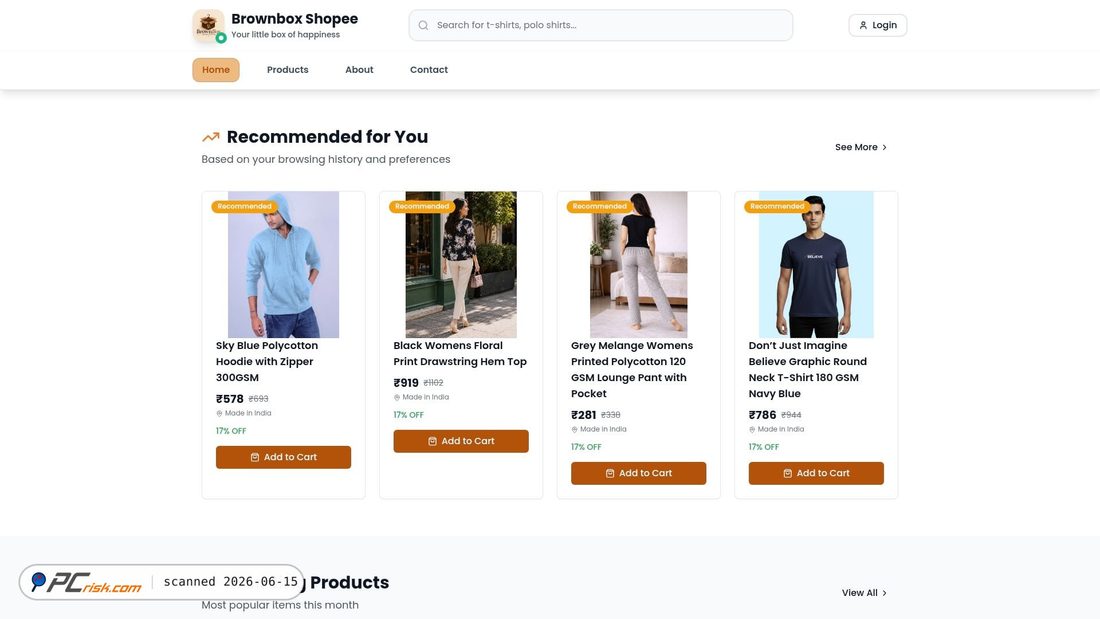 Screenshot of brownboxshopee.com
