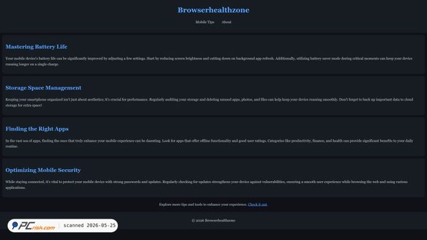 browserhealthzone.com screenshot