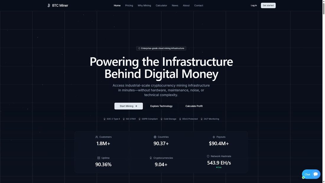 Screenshot von btc-miner.org