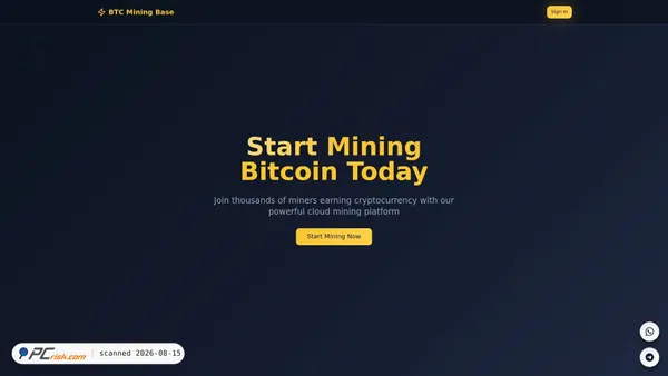 btcminingbase.com screenshot