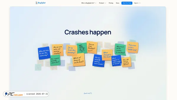 bugsplatsoftware.com screenshot