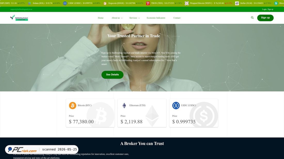 Screenshot of bulltradinganalyst.us