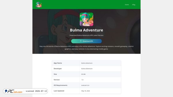 bulmaadventure.org screenshot