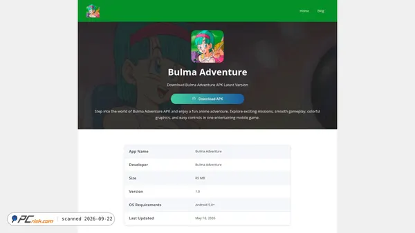Captura de bulmaadventure.org