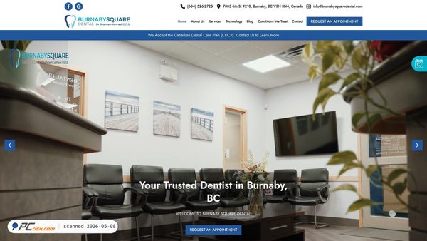 burnabysquaredental.com screenshot