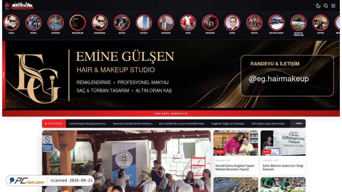 Captura de ecrã de bursakonusuyor.com