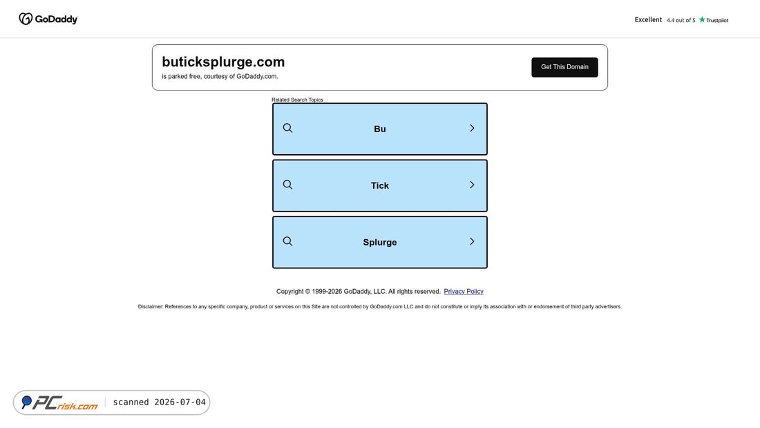 Screenshot of buticksplurge.com