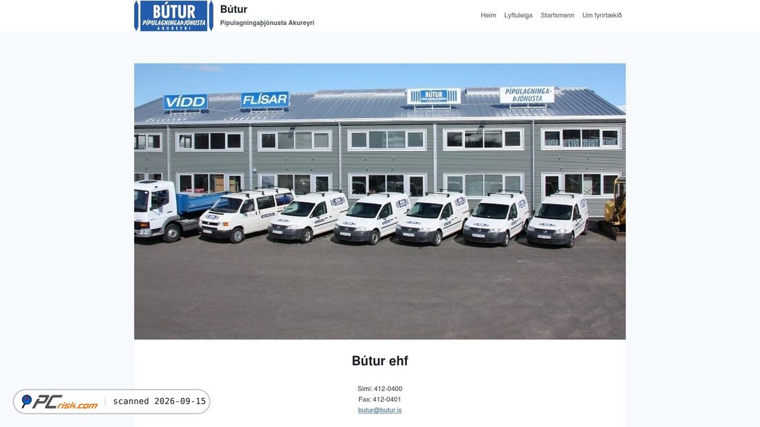 Screenshot of butur.is