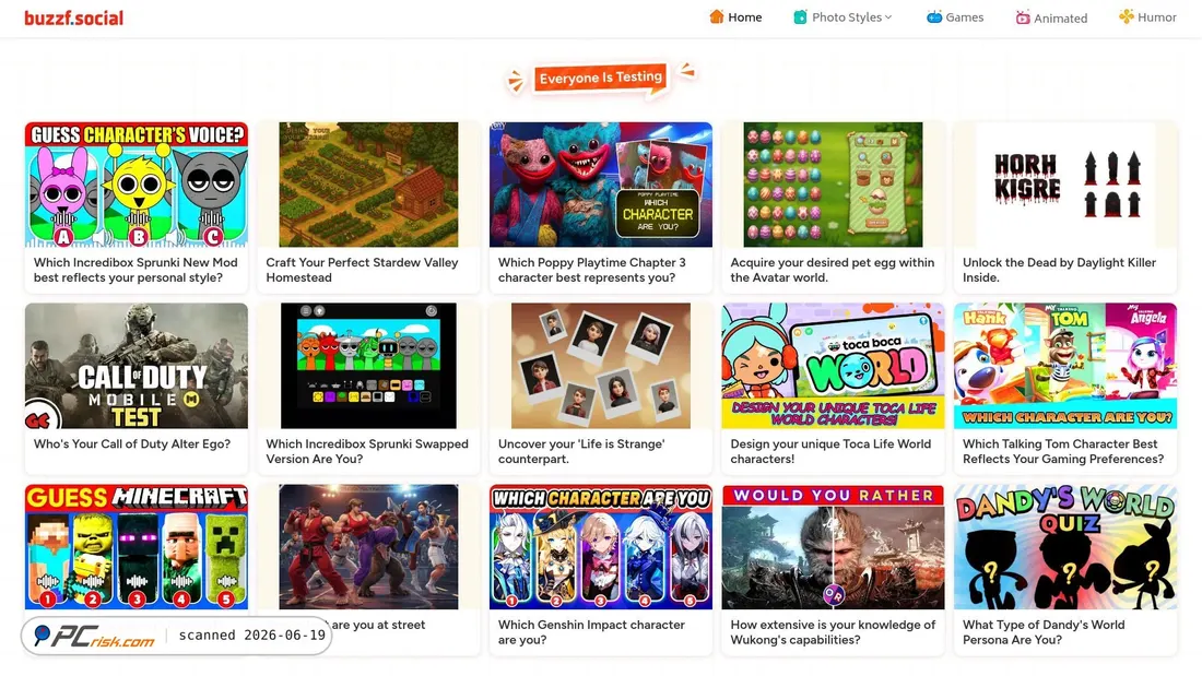 Screenshot of buzzf.social