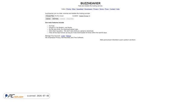 buzzheavier.com screenshot