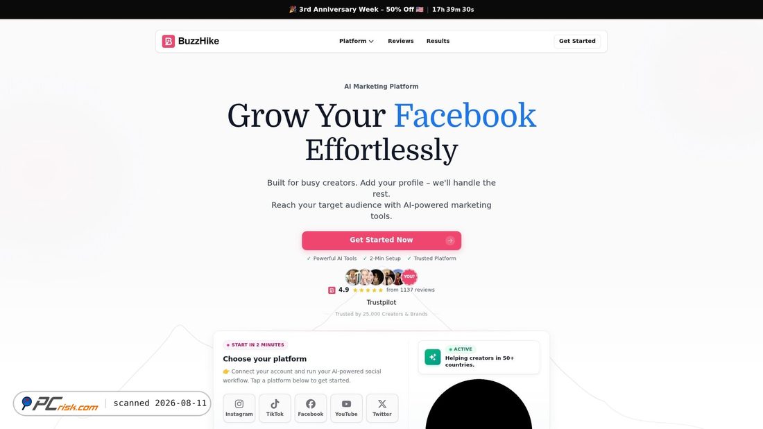 Screenshot di buzzhike.com