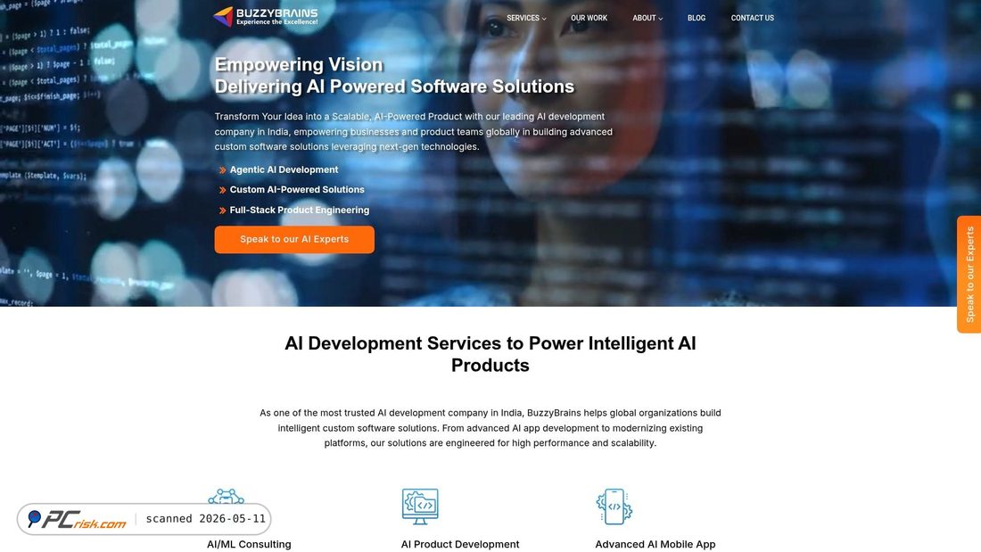 Captura de pantalla de buzzybrains.com