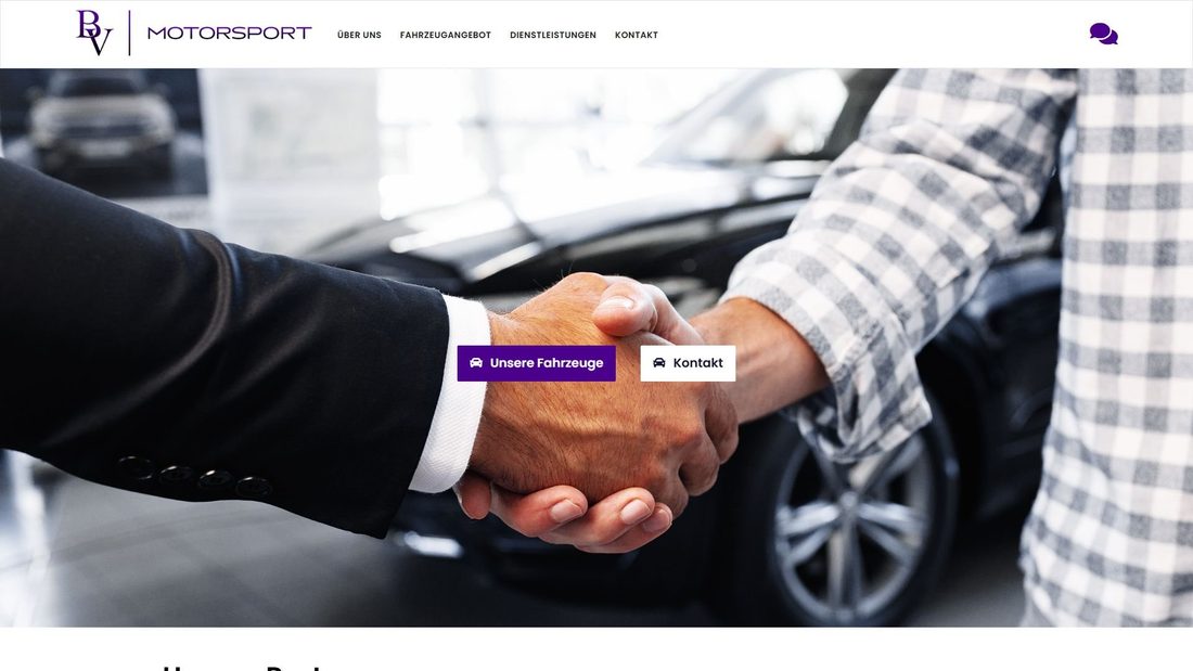 Screenshot of bv-motorsport.ch