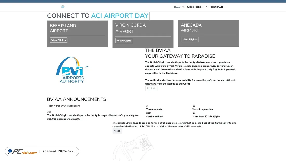Screenshot of bviaacloud.com