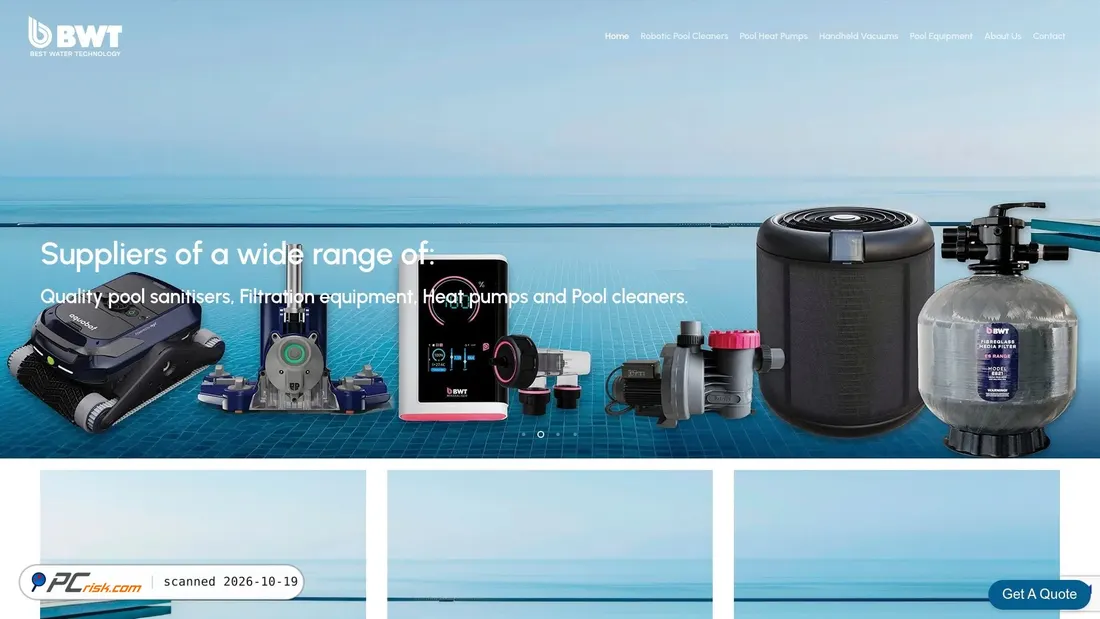 Screenshot von bwtpools.com.au