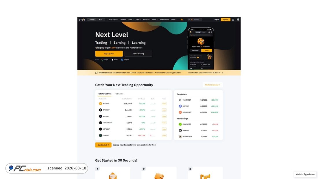 Screenshot di bybit-login-app.typedream.app