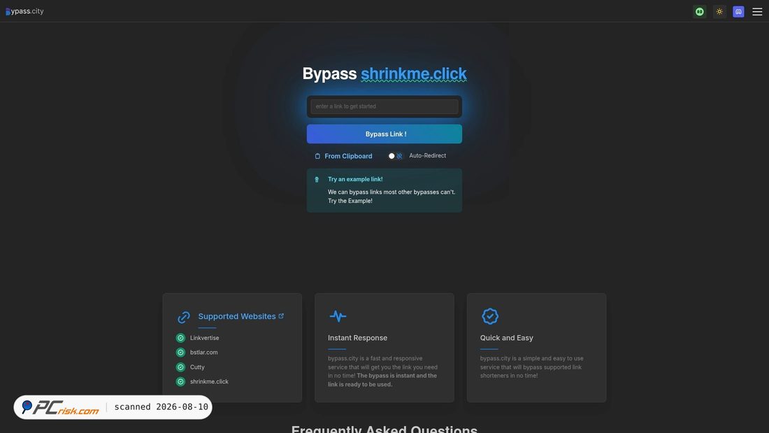 Screenshot of bypass.city