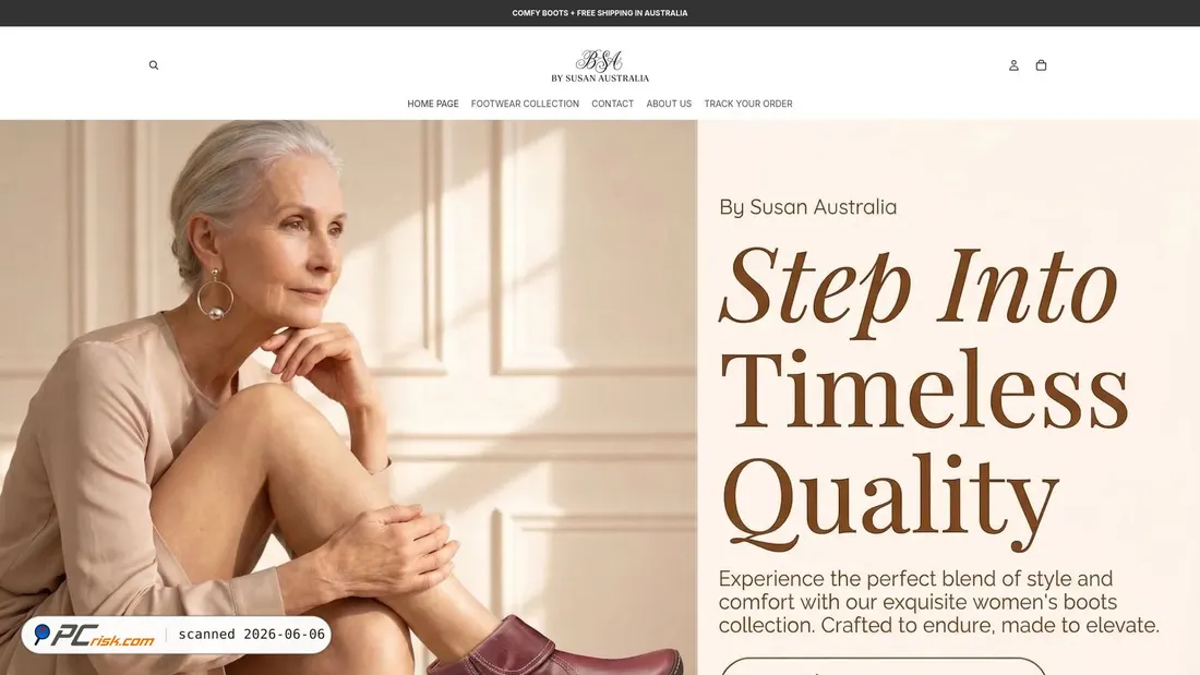 Screenshot of bysusanaustralia.com