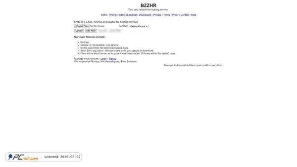 bzzhr.to screenshot