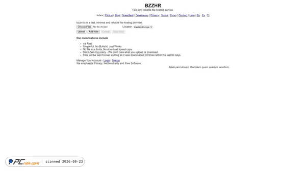 bzzhr.to screenshot