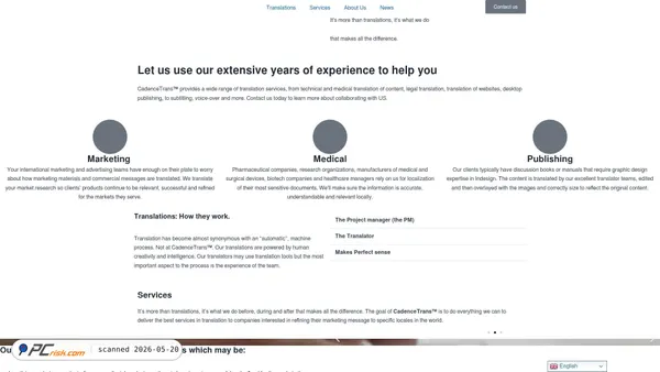 cadencetrans.com screenshot
