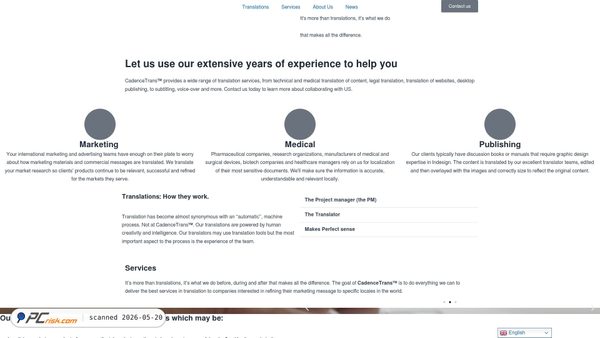 cadencetrans.com screenshot