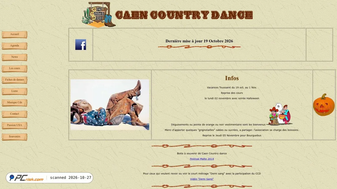 Captura de pantalla de caencountrydance.com