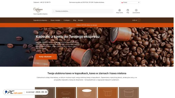 Screenshot di cafessima.pl