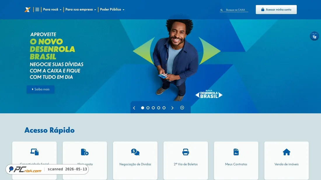 Screenshot di caixa.gov.br