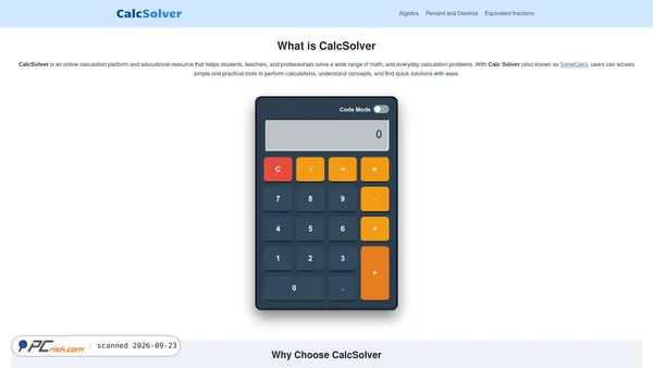 calcsolver.net screenshot