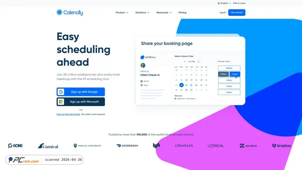 calendly.com screenshot