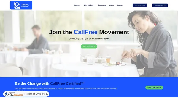 callfreecertified.com screenshot