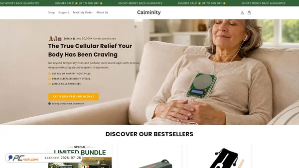 calminity.com screenshot