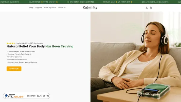 calminity.com screenshot