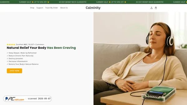 Captura de calminity.com